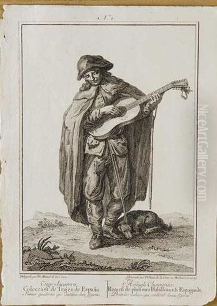 Trages De Espana Oil Painting by Manuel de la Cruz y Cano