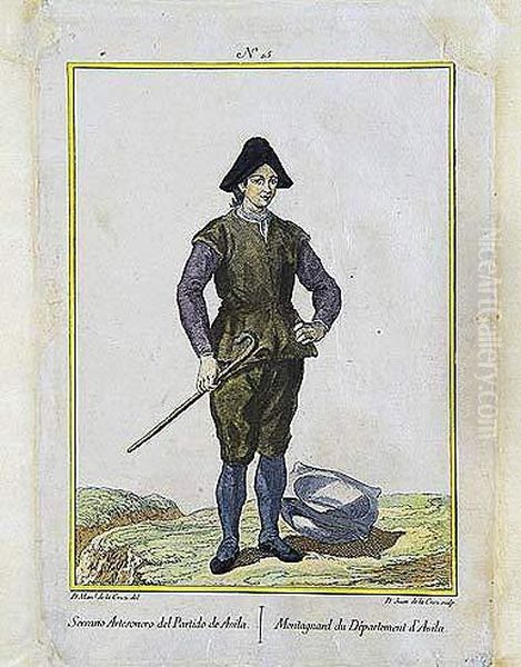 Serrano Artesonero Del Partido De Avila Oil Painting by Manuel de la Cruz y Cano