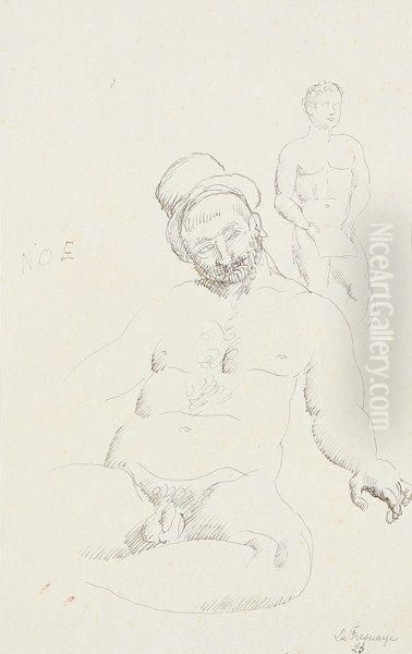 L'ivresse De Noe Oil Painting by Roger de La Fresnaye