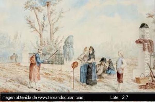Sin Titulo Oil Painting by Augusto De La Pezuela
