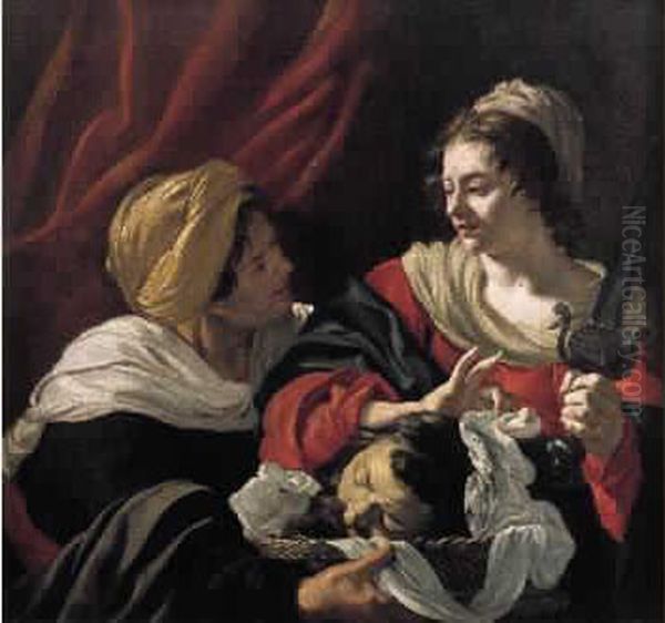 Judith Et Sa Servante Oil Painting by Jacques de L`estin
