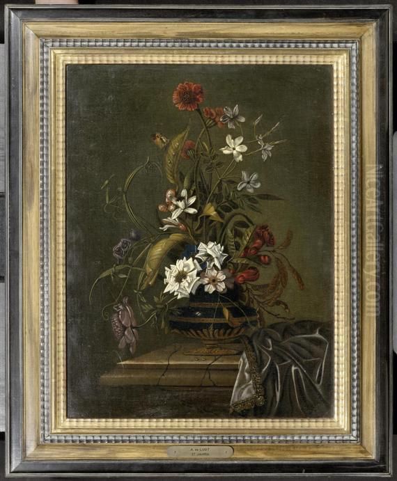 Still Life WithFlowers Oil Painting by Abraham De Lust