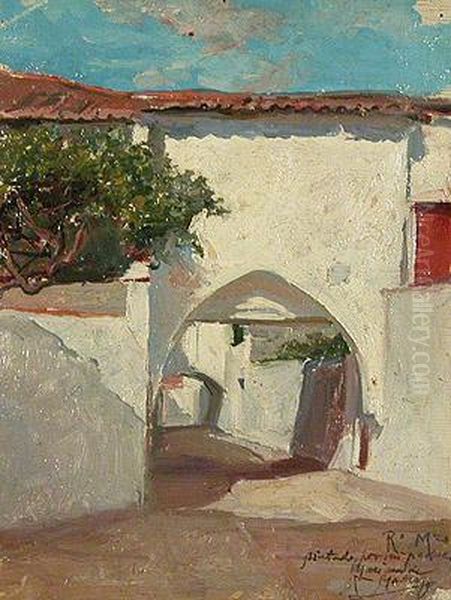 Casa De Madrid. Oil Painting by Ricardo de Madrazo y Garreta