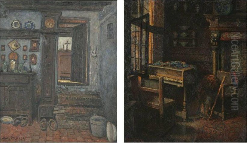 Interieur Van Het Vleeshuis Oil Painting by Bernard De Maere