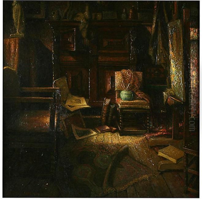 Painter's Studio Oil Painting by Bernard De Maere