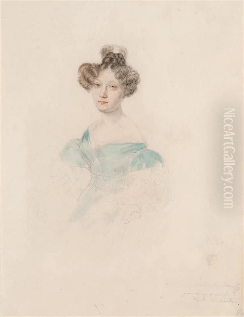 Portrait Of Natalia Ivanovna Ivanov Oil Painting by Xavier De Maistre