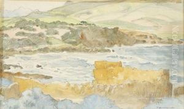 Cote Rocheuse Oil Painting by Francois Marie De Marliave