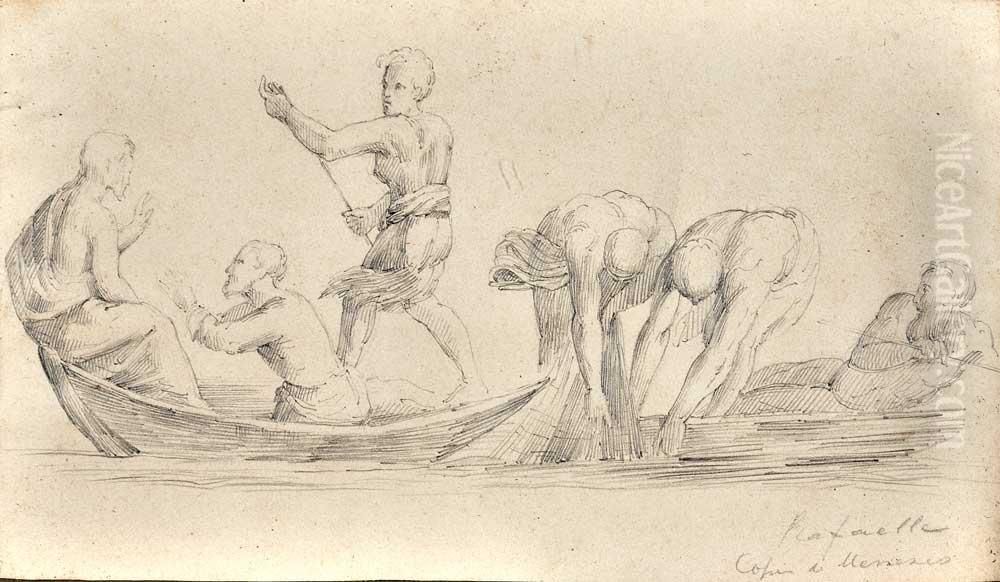 Pescadores No Barco Oil Painting by Visconde De Meneses