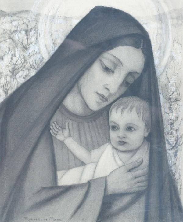 Madonna And Child Oil Painting by Pieter Cornelis De Moor