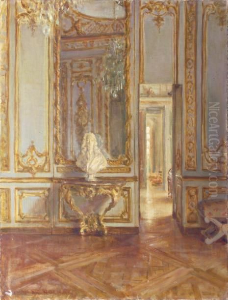 Le Salon De Musique Oil Painting by Henri Girault De Nolhac