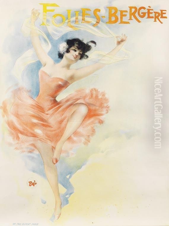 Plakat: Folies Bergere Oil Painting by Jean De Paleologue
