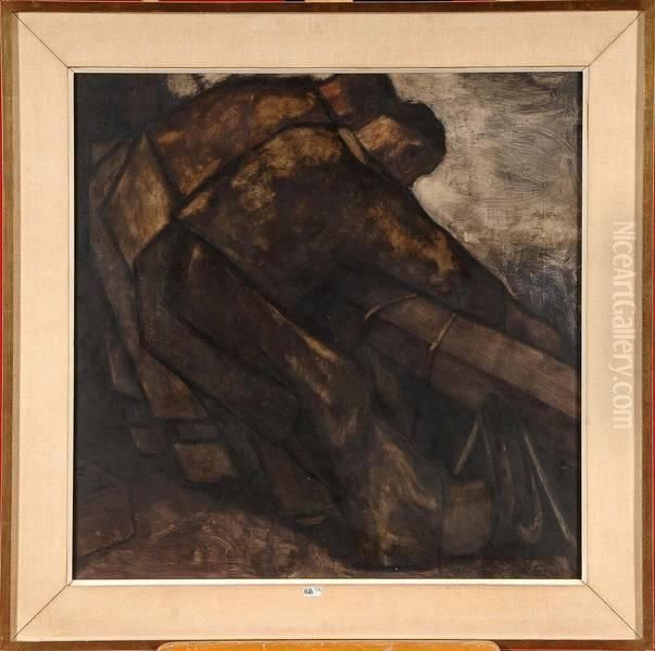 Rincage Du Chalut Oil Painting by Rene De Pauw