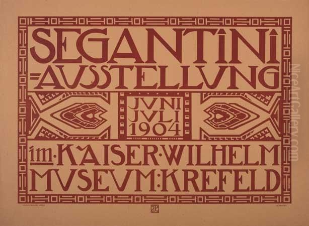 Segantini Ausstellung. 1904. Oil Painting by Jules De Praetere