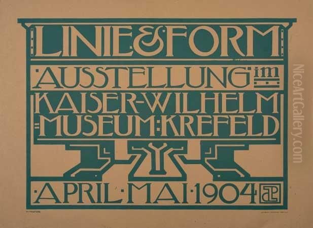 Linie & Form. 1904. Oil Painting by Jules De Praetere