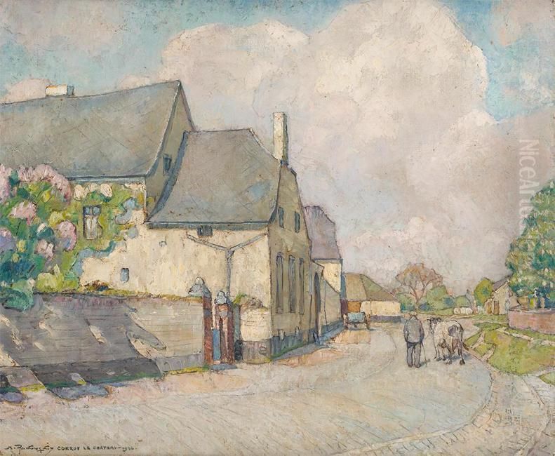 Corroy-le-chateau Oil Painting by Mecislas De Rakowsky