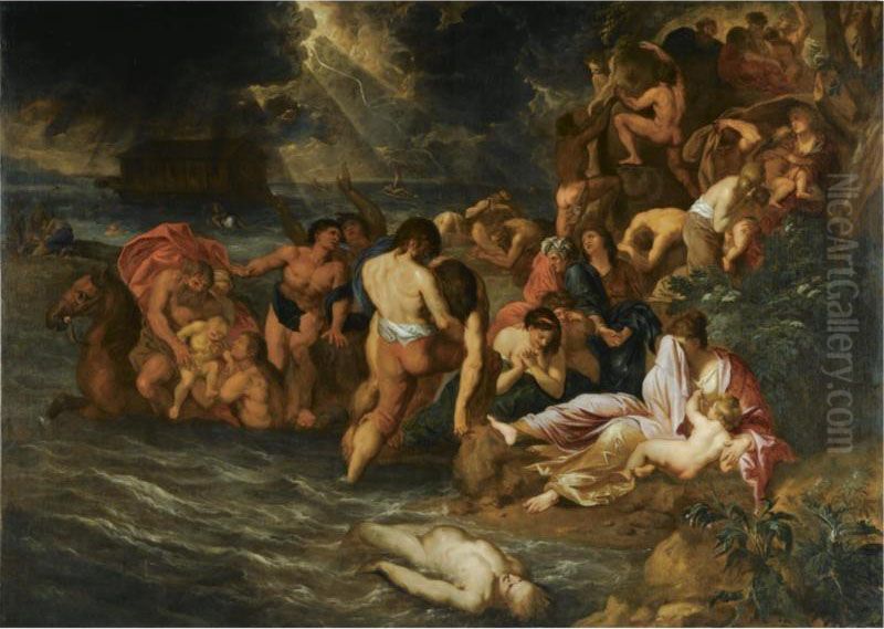 The Flood Oil Painting by Ignatius De Roore