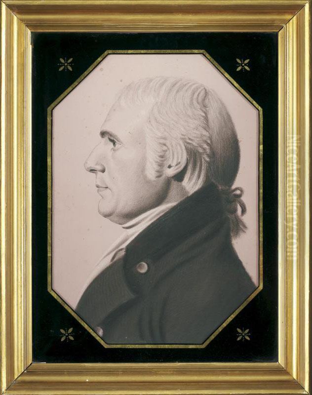Profile Portrait Of Mr. Robert Oliver, A Baltimore Merchant Oil Painting by Charles Balthazar J. F. Saint-Memin