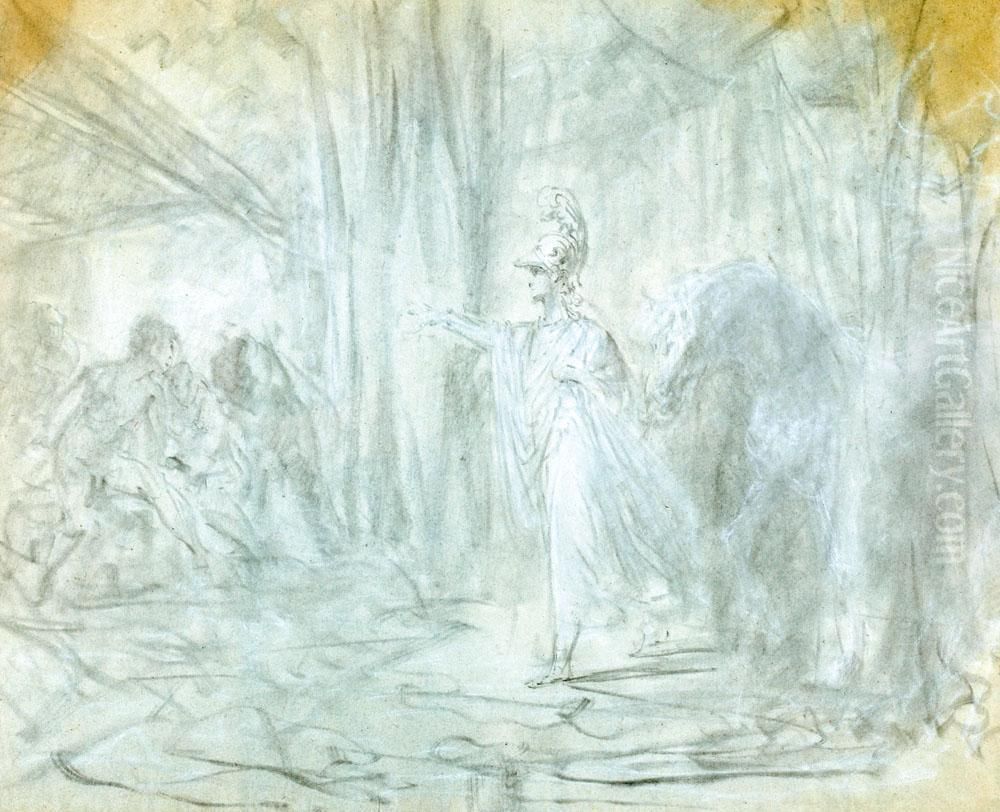 Estudo Para Alegoria Oil Painting by Domingos Antonio de Sequeira