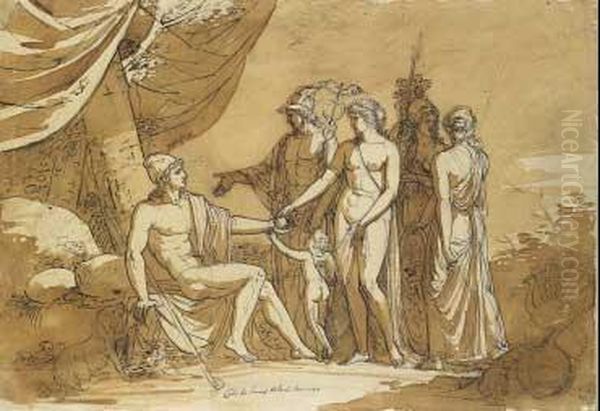 Giudizio Di Paride Oil Painting by Carlo De Simone