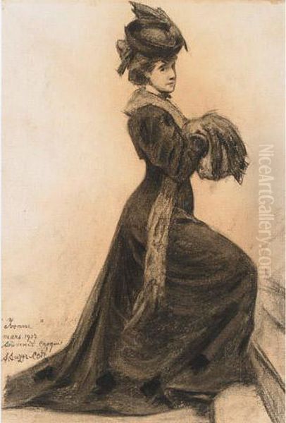 Yvonne Oil Painting by Marc Aurele de Roy Suzor-Cote