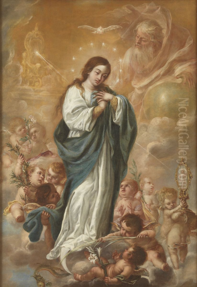 Inmaculada Concepcion Oil Painting by Juan De Valdes Leal
