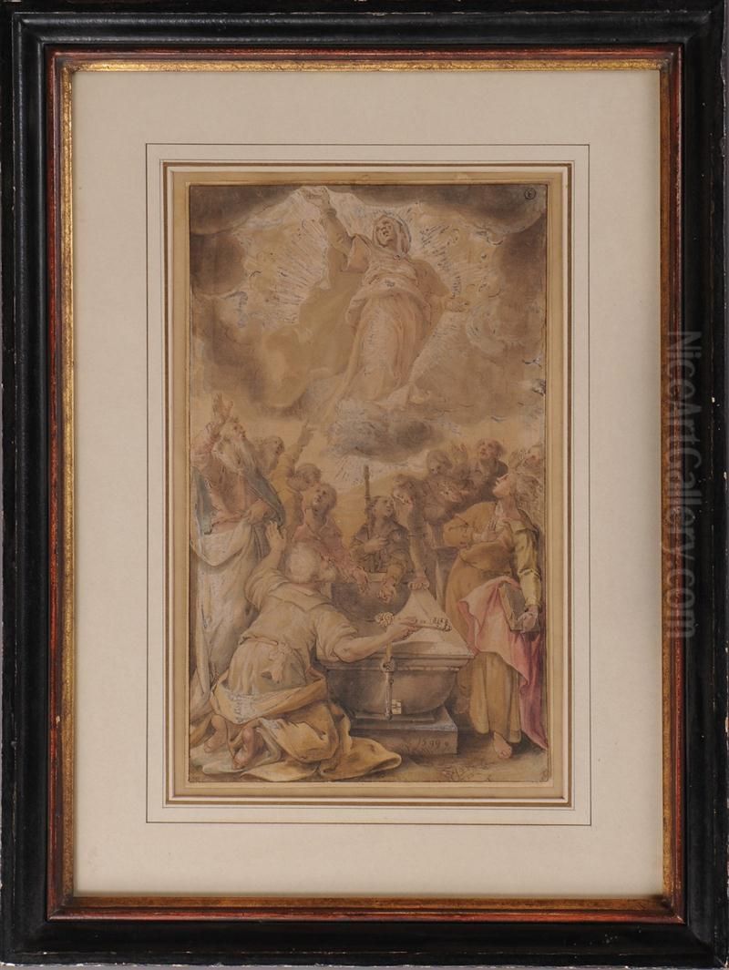 The Assumption Of The Virgin Oil Painting by Maarten de Vos
