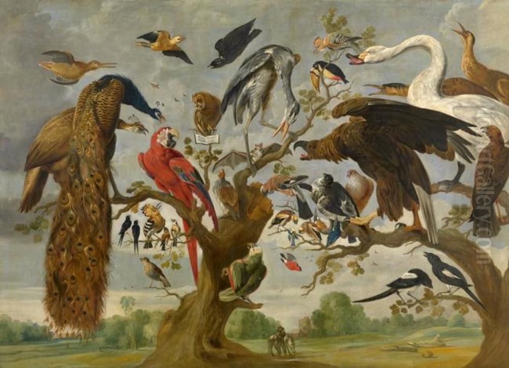 A Concert Of Birds Oil Painting by Paul de Vos
