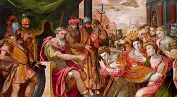 Esther Al Cospetto Di Assuero Oil Painting by Lucas De Wael