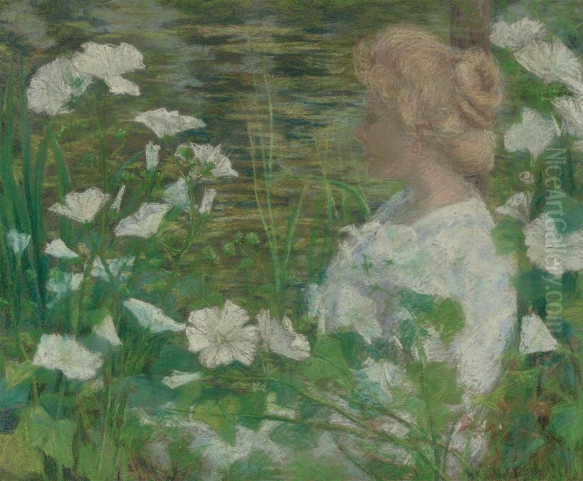 Du Bist Wie Eine Blume! Oil Painting by Anna de Weert