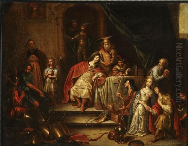 Volumnia Before Coriolanus Oil Painting by Jacob Willemsz de Wet the Elder