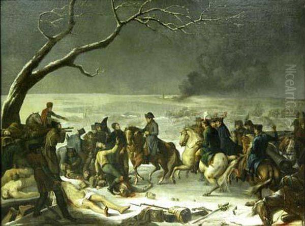  La Bataille D'eylau  Oil Painting by Jean Baptiste Debret