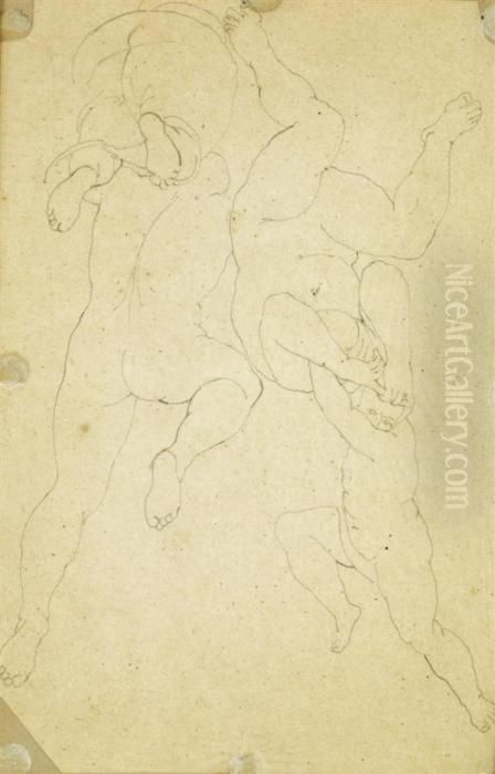 Personnages Oil Painting by Edgar Degas