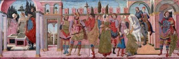 The Justice Of Trajan And The Widow Oil Painting by Francesco Del Cossa