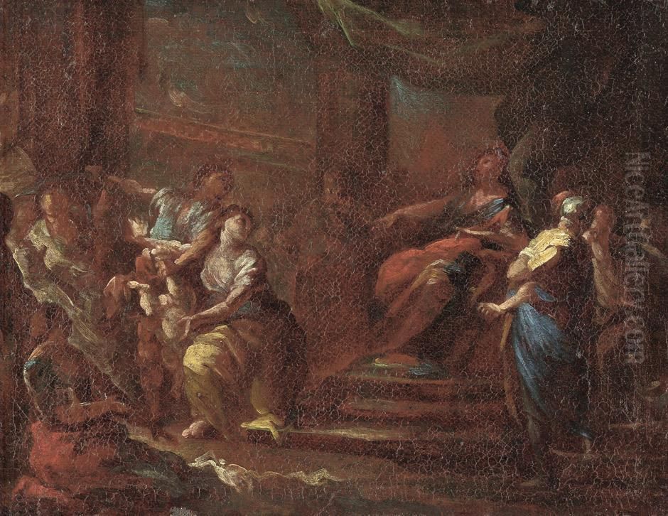 Das Urteil Salomos Oil Painting by Ranieri Del Pace