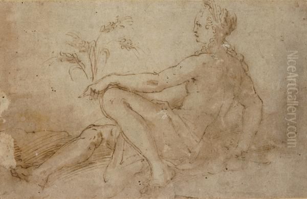 Cerere Oil Painting by Perino Del Vaga (Pietro Bonaccors