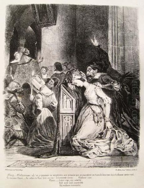 Faust Oil Painting by Eugene Delacroix