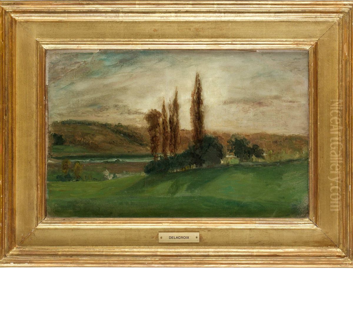 Etude De Paysage A Champrosay Oil Painting by Eugene Delacroix