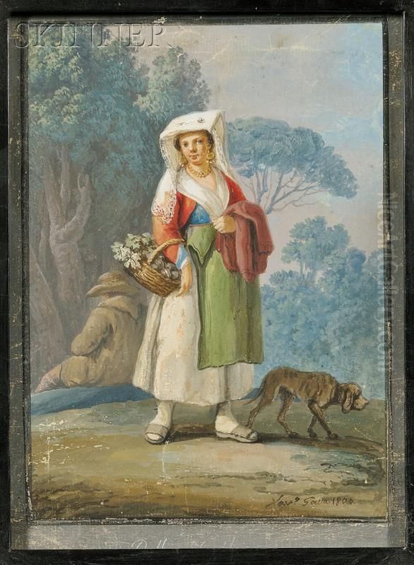 Della Fraola Oil Painting by Saverio Xavier Della Gatta