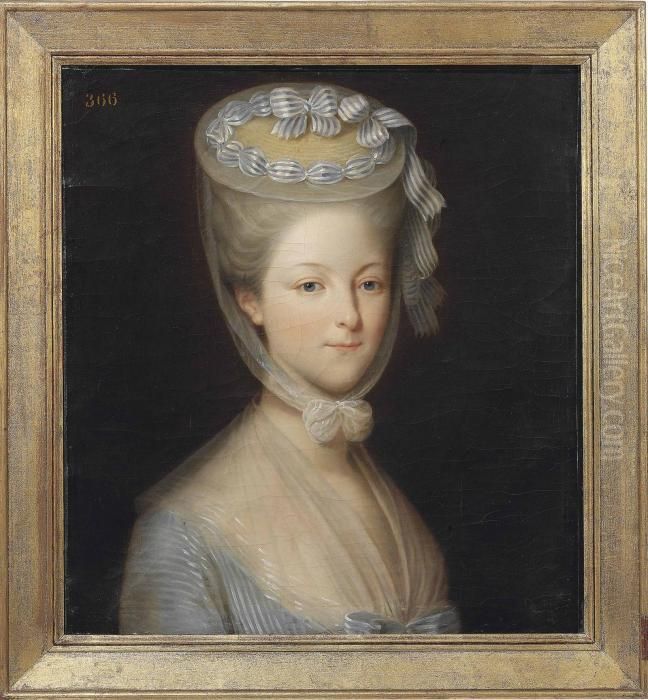 Portrait Of Princess Marie-therese-louise De Savoie-carignan Oil Painting by Pierre Claude Fr. Delorme