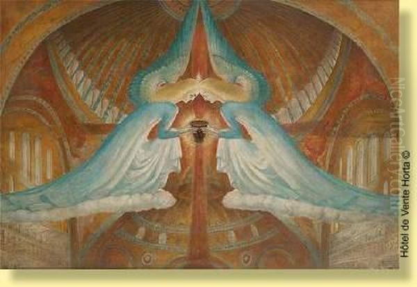 Le Symbole Du Graal Oil Painting by Jean Delville