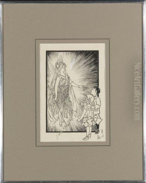 'take This Talisman.' Said The Fairy... Oil Painting by William Wallace Denslow