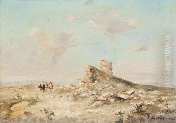 Cavaliers Arabes Oil Painting by Pageot Des Nouttieres
