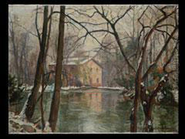 Flusslandschaft Oil Painting by Charles Desavary