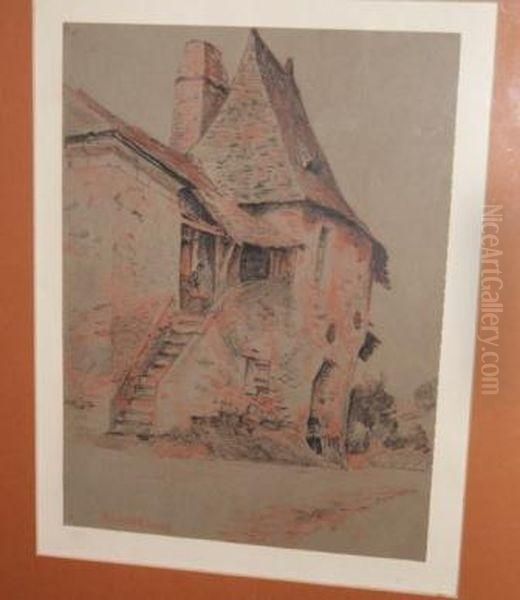 Vieille Ferme Oil Painting by Louis Marc Desire Lucas