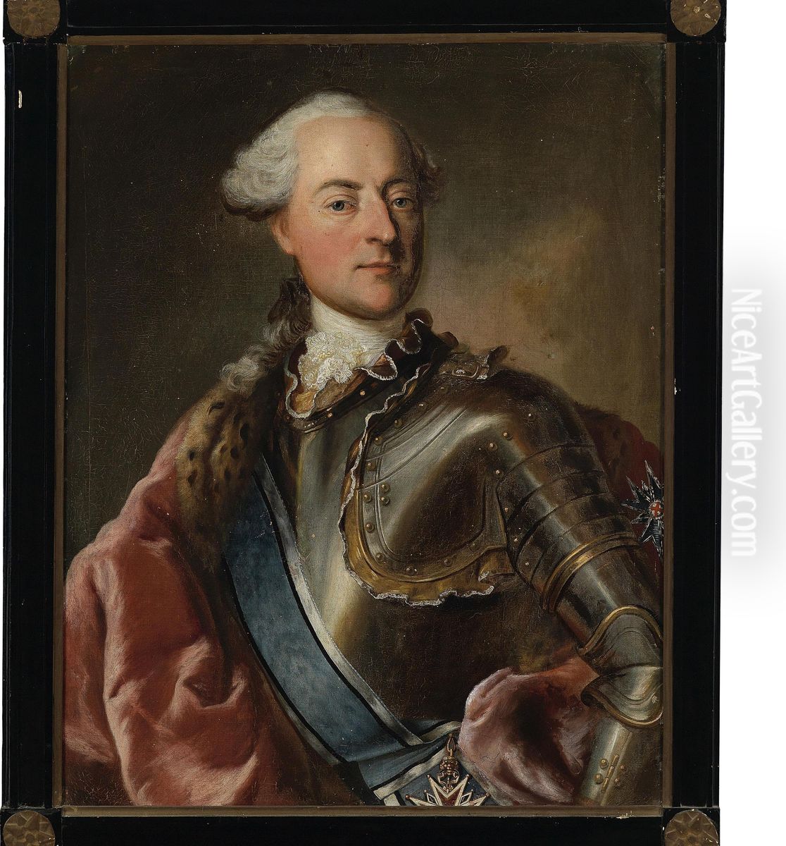 Portrait Of The Count Of Hegnenberg-dux Wearing The Bavarian OrderOf St George And The Order Of Hubert Oil Painting by Georg Desmares