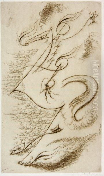 C'est Les Bottes De 7 Lieues. Cette Phrase Oil Painting by Robert Desnos