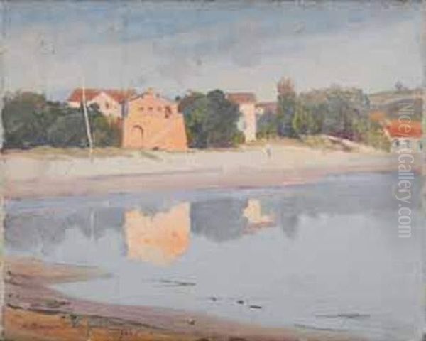 Maisons Et Reflets Oil Painting by Xavier Desparmet-Fitzgerald