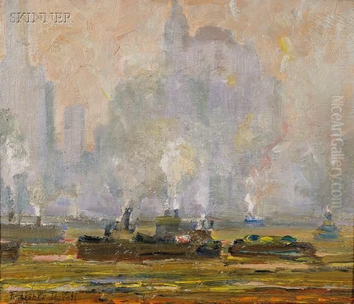 Hazy Fog Oil Painting by Frederick Usher Devoll