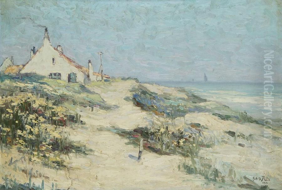 Dunes Ensolleilees Oil Painting by Albert Isidore Devos