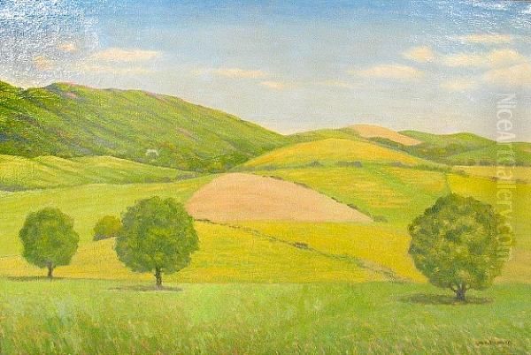 Old Vermont Oil Painting by Wallace Leroy Dewolf